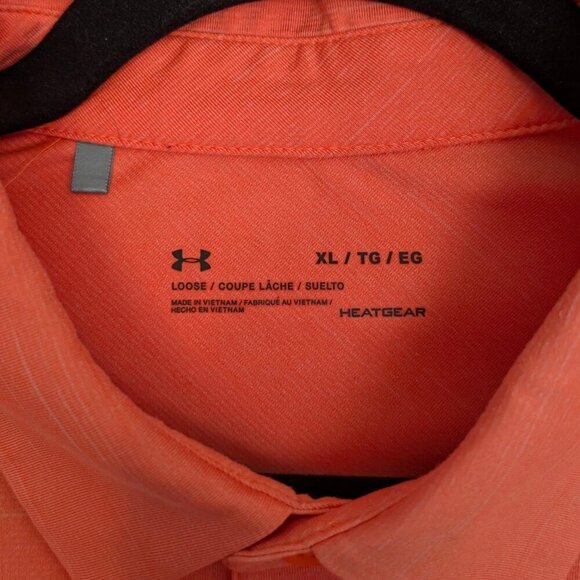 Under Armour Bright Orange Loose Fit Polo - Picture 3 of 4